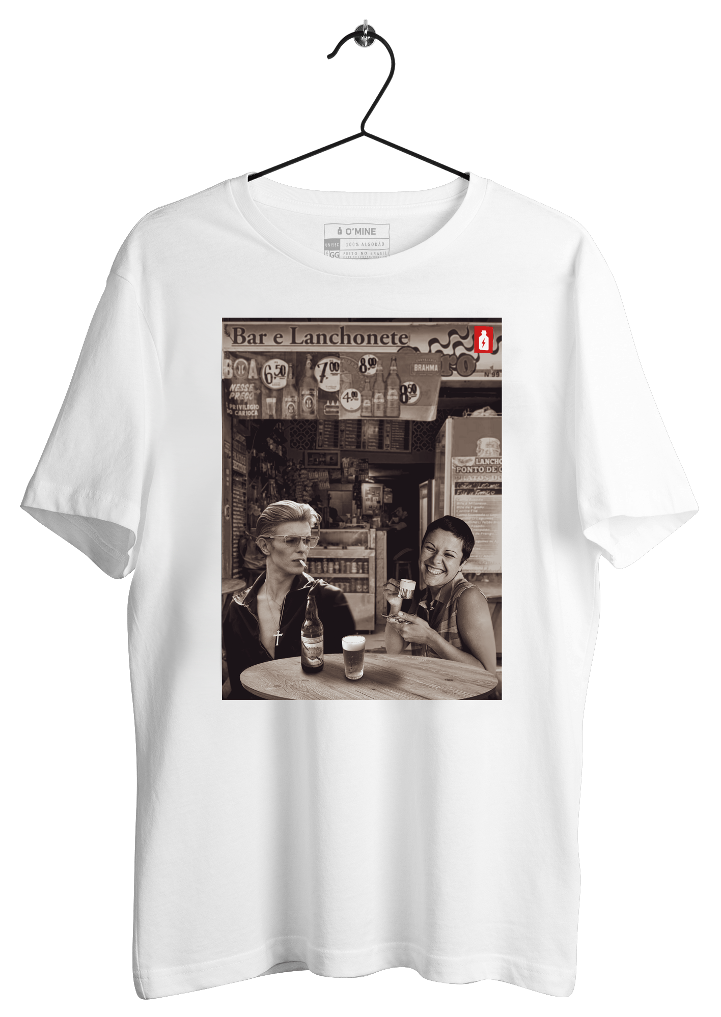 Camiseta David Bowie & Elis Regina - PEÇA DE MOSTRUÁRIO