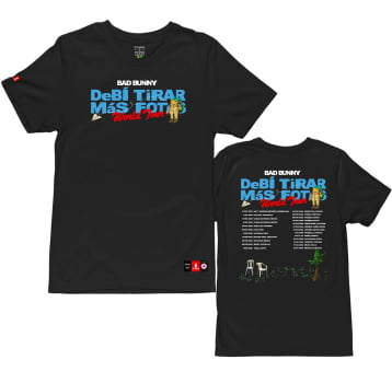 Camiseta Bad Bunny World Tour - DeBí Tirar Más Fotos (Edição Especial)