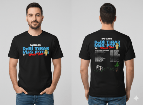 Camiseta Bad Bunny World Tour - DeBí Tirar Más Fotos (Edição Especial)