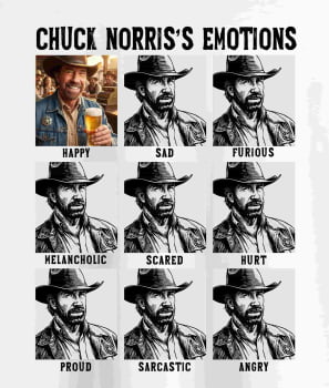 Camiseta Chuck Norris's Emotions