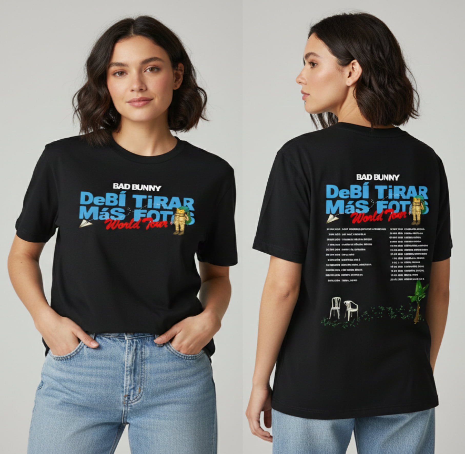 Camiseta Bad Bunny World Tour - DeBí Tirar Más Fotos (Edição Especial)