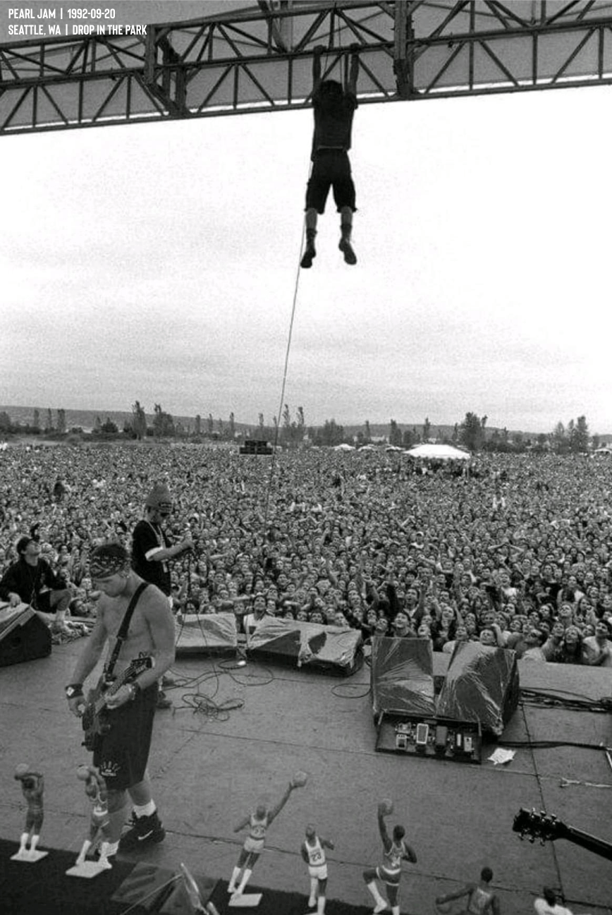 90s PEARL JAM drop in the park Tシャツ usa製 90s PEARL JAM drop in the park Tシャツ usa製